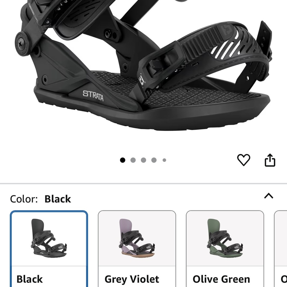 Men's Union Strata Black Snowboard Bindings size medium